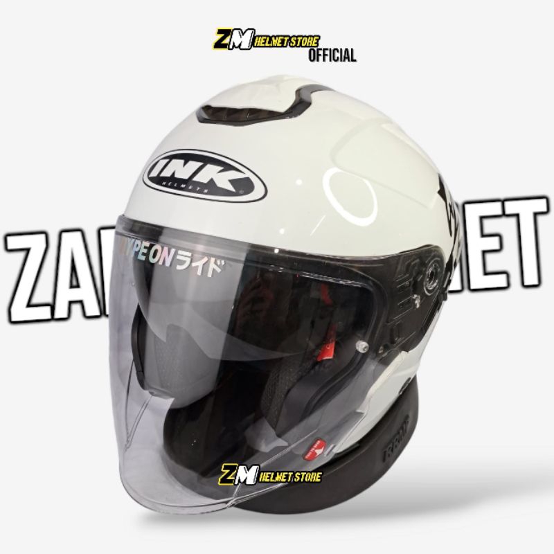 HELM INK TERRA-2 Solid Motif Kanji Half Face SNI DOT