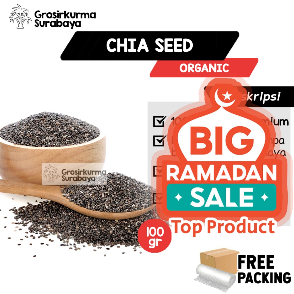 

Black Chia Seed Organic 100gr Bagus Untuk Diet Jurus Sehat Ala JSR Zaidul Akbar Asli Mexico Herbal