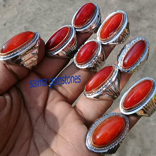 cincin batu akik pandan merah batu asli