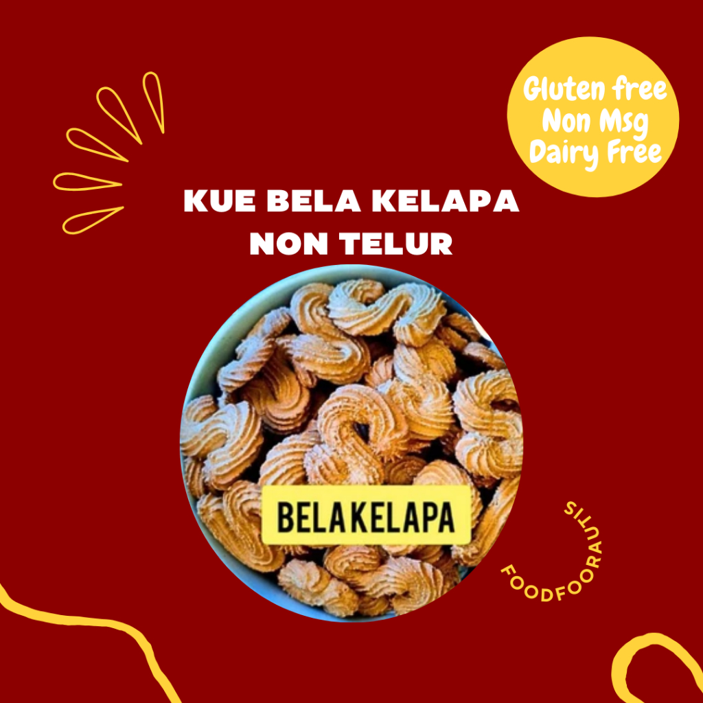 

Kue Bela Kelapa Non Telur Gluten Free Non Msg