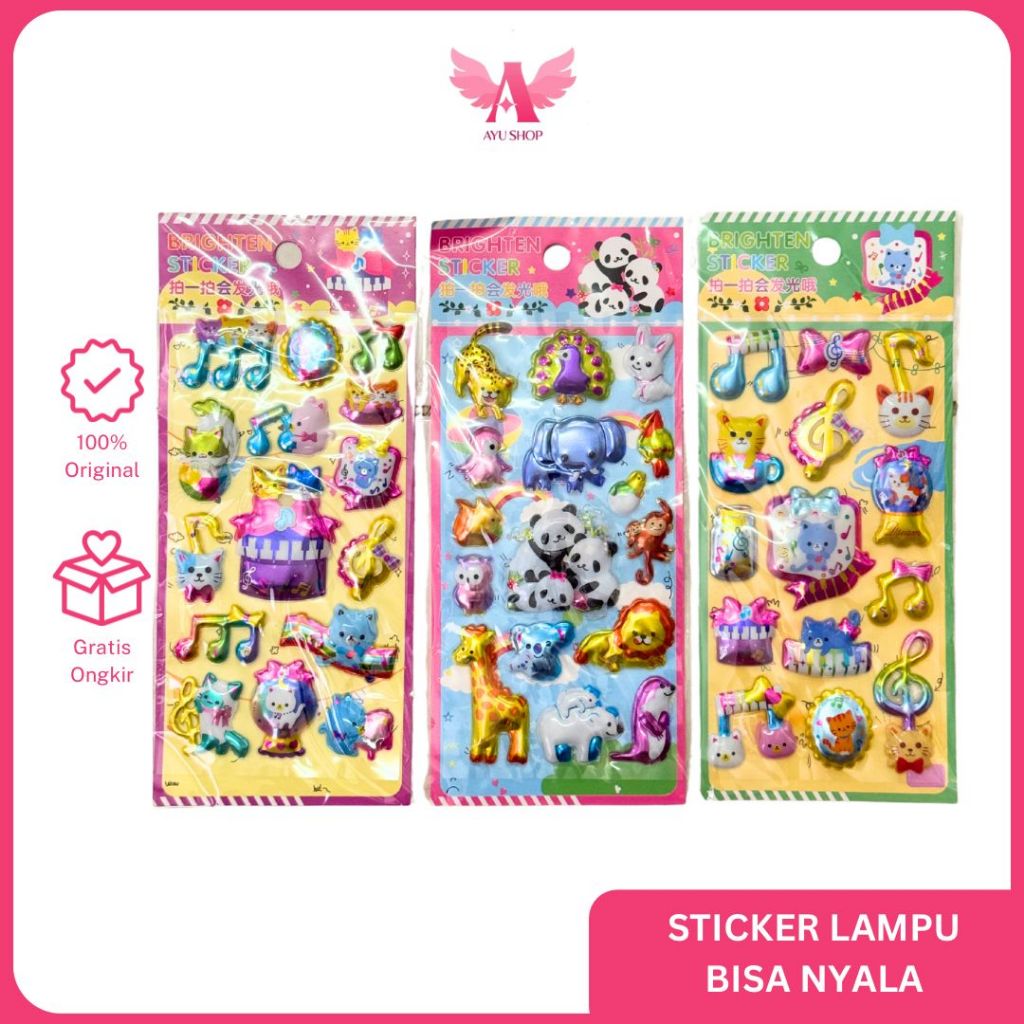 

Stiker Lampu Bisa Menyala / Sticker Karakter Cute