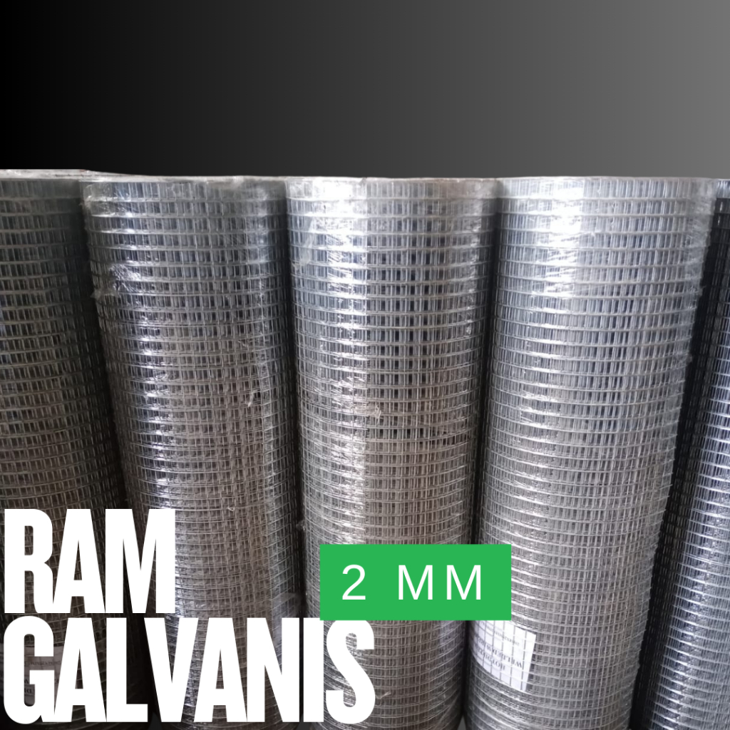 KAWAT LOKET GALVANIS/WIREMESH GALVANIS 2 MM 25X25 UK. 1.2X30 M
