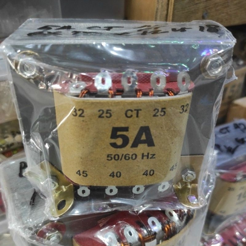 Trafo Bell 5A Besar CT 45v extra 500ma CT 12v 15v 18v