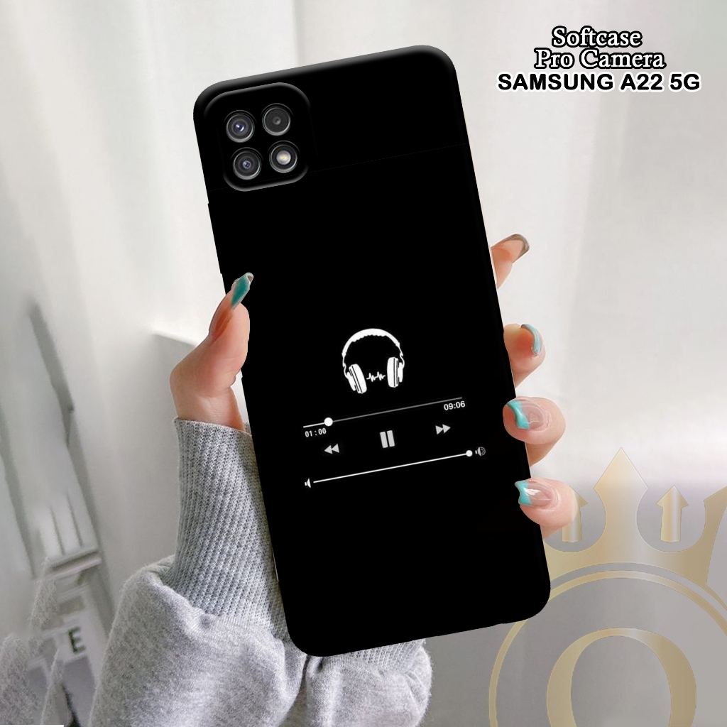 Softcase Samsung Galaxy A22 5G - ORORA - Casing Samsung Galaxy A22 5G - Motif case Musik - softcase 