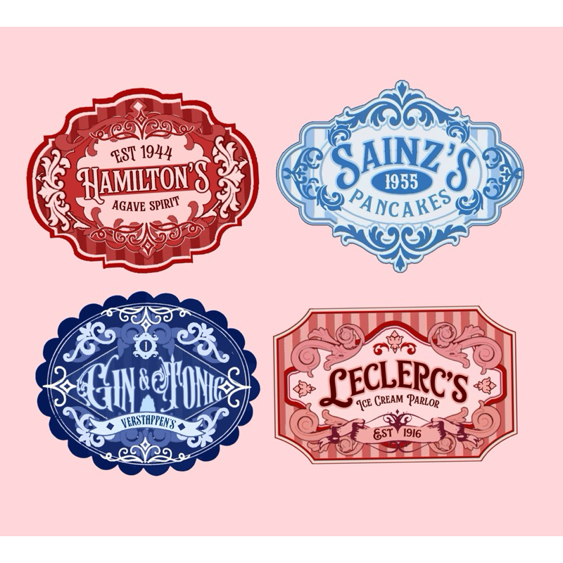 

vintage F1 stickers by circuit