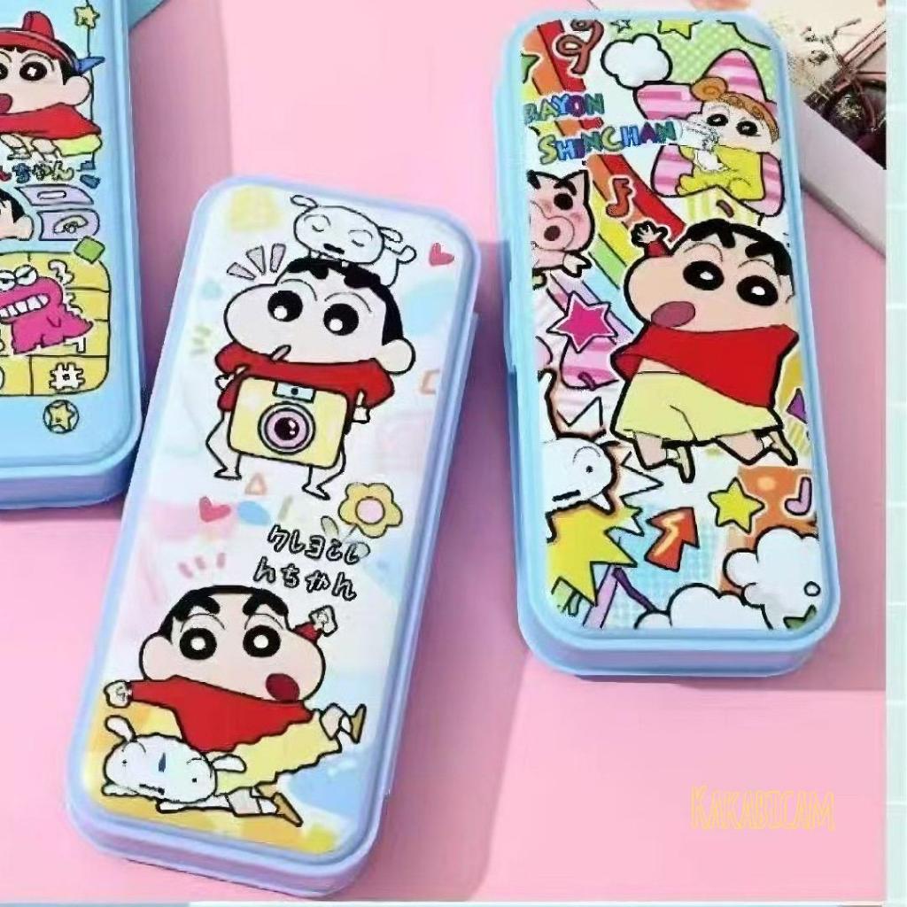 

{Crayon Shinchan} Kotak Pensil 2 Tingkat Karakter Crayon Shinchan