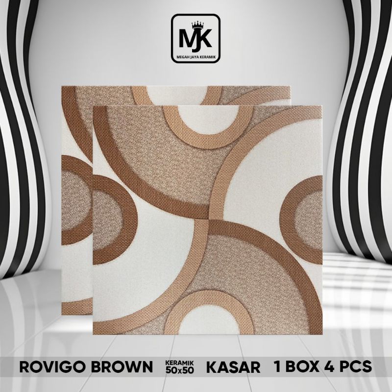 Keramik Teras rumah  Rovigo Brown 50 x 50