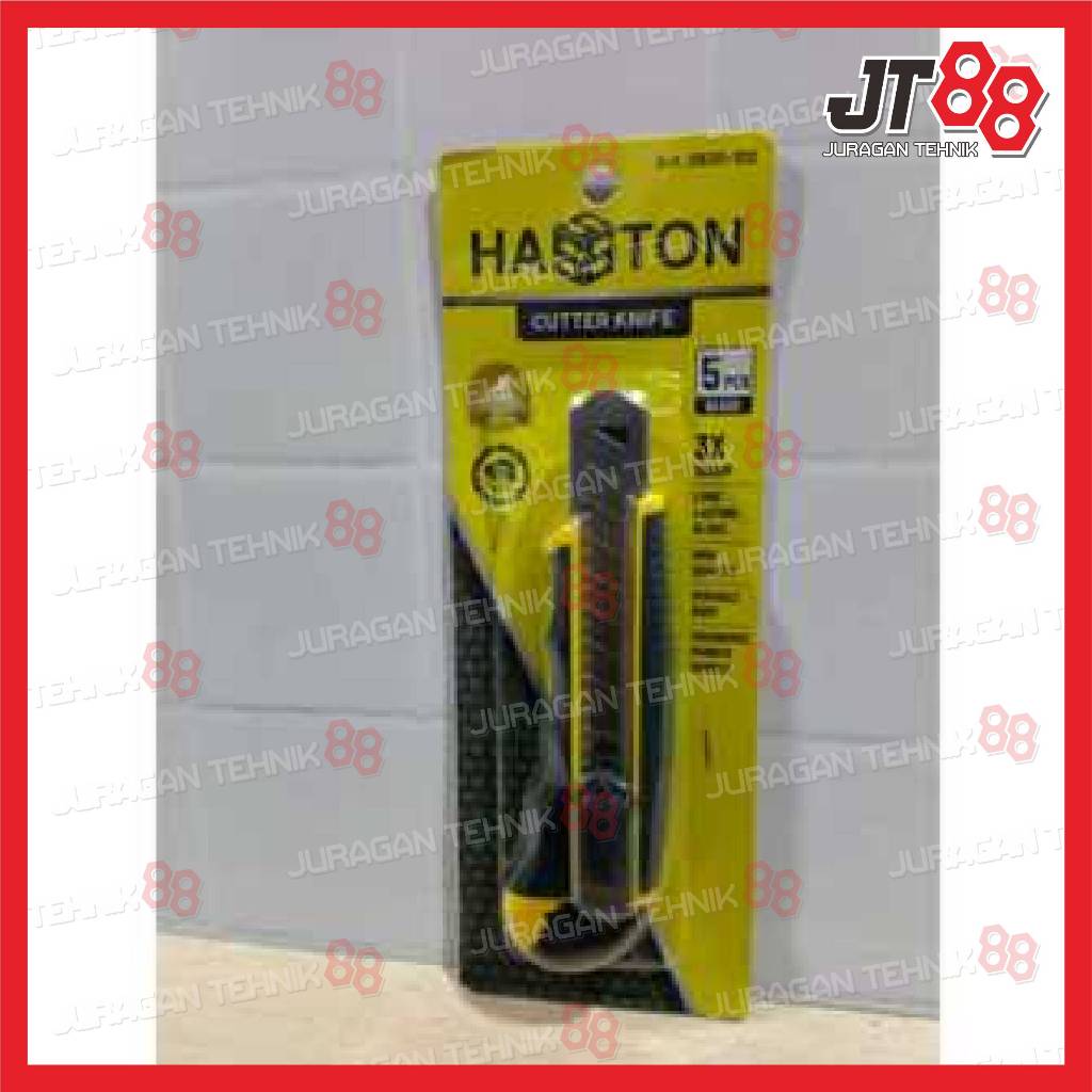 

PROHEX HASSTON Cutter Handle Plastik 18mm+5 Pcs Blade (0820-102)