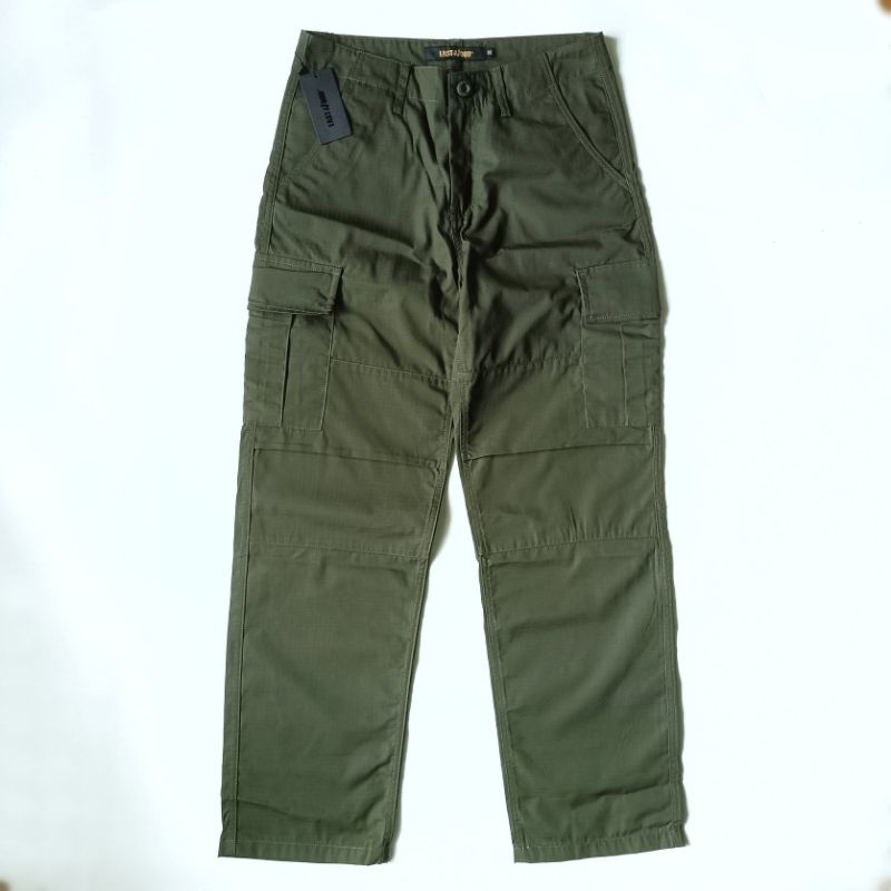 Cargo Pants Ripstop Cotton Olive Green