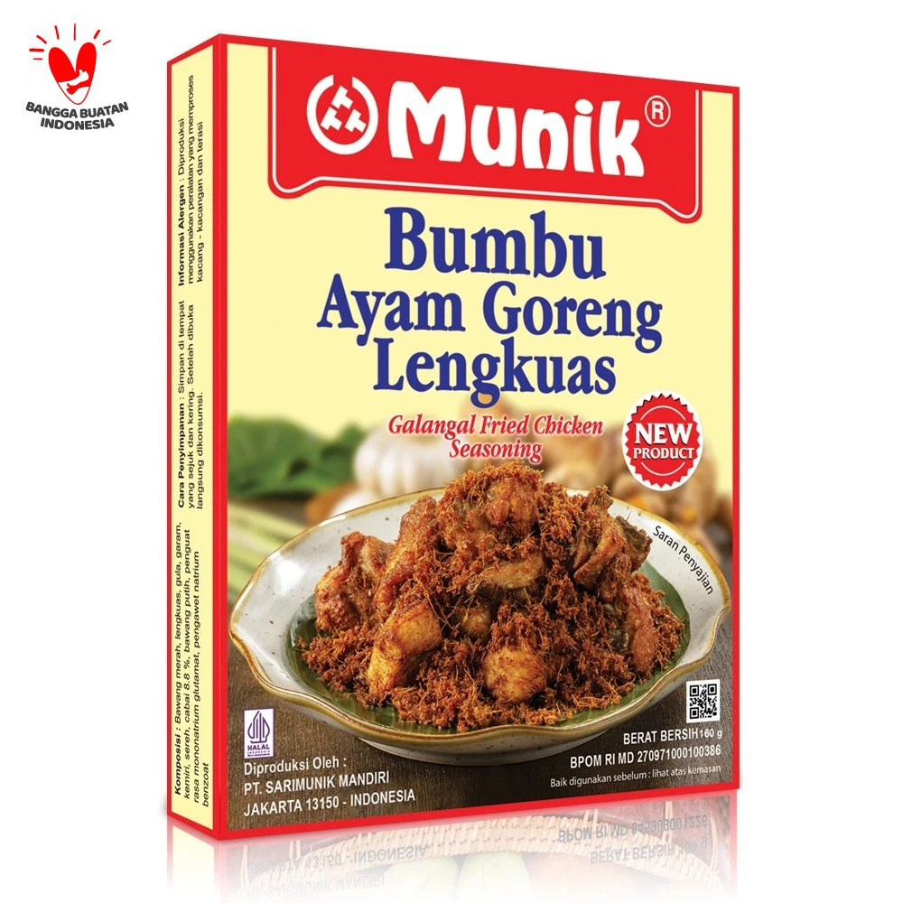 

Tchome Bumbu Masak instant Bumbu Munik Ayam Goreng Lengkuas 160 Gr Pasti Enak