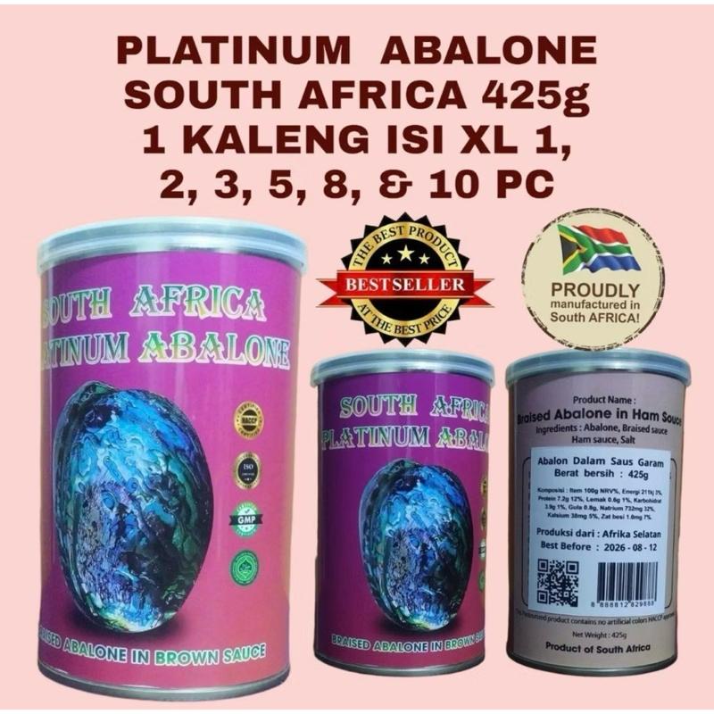

Orenjuicis - ABALONE KALENG SOULTH AFRICA PLATINUM ABALONE BRAISED IN BROWN SAUCE ISI 5 PCS R5