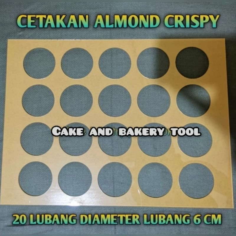 Cetakan Almond Crispy Akrilik Bulat / Almond Crispy Bakeware Tools / Cetakan Kue Kering Almond / Cet