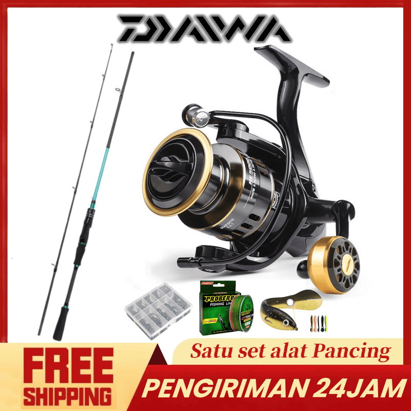 Daiwa Joran Pancing Set 165-270cm Telescopic Pancingan Set Lengkap  Stok Siap