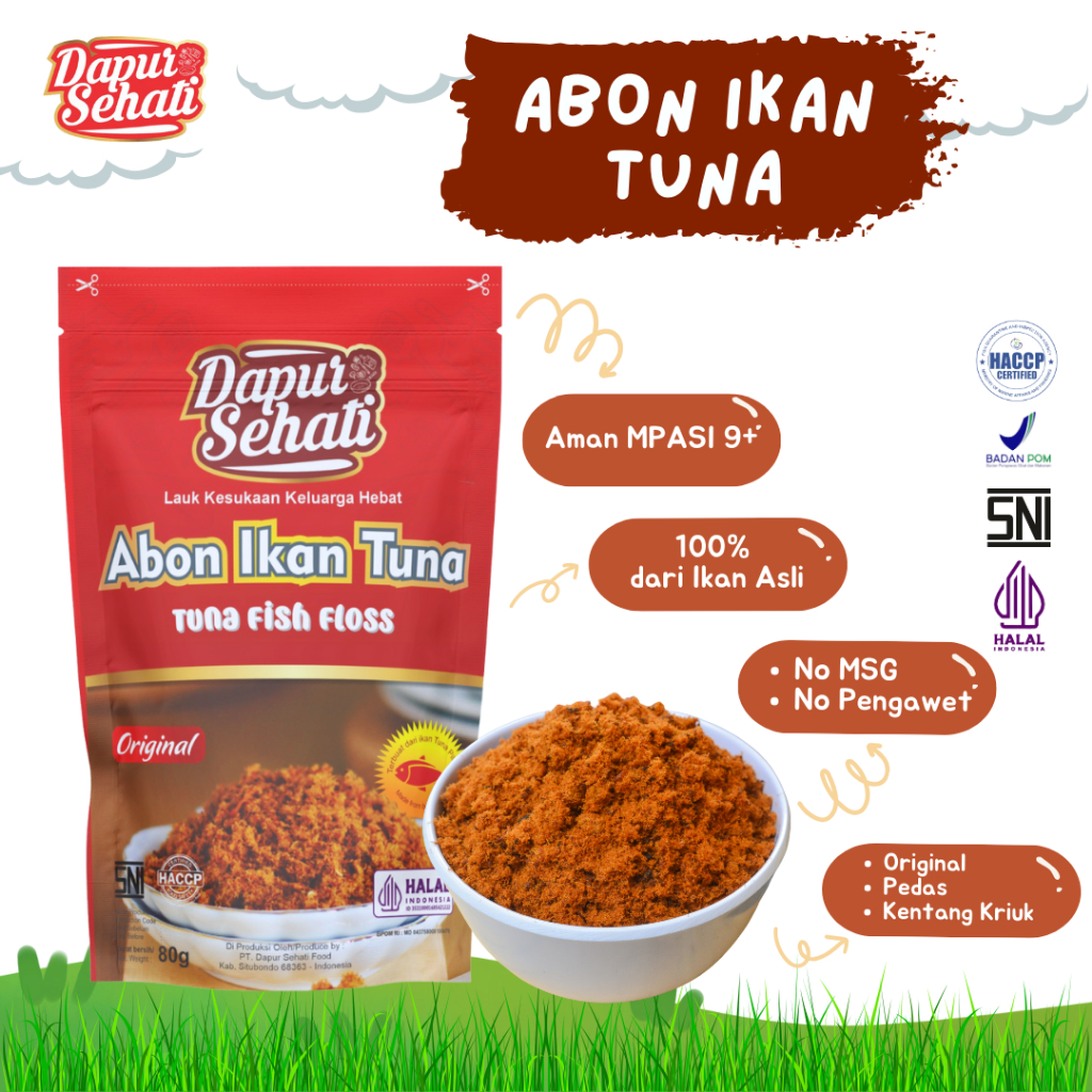 

Premium Abon Ikan Tuna / Cakalang / Lele Dapur Sehati No MSG Tanpa Pengawet BPOM Aman MPASI