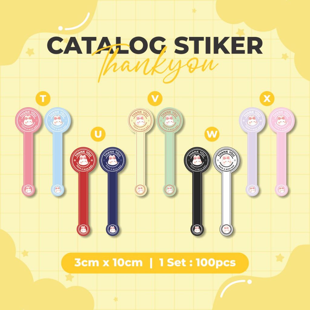 

[100PCS] STIKER THANK YOU - STIKER LABEL THANK YOU - STIKER OPEN ME - STIKER KEMASAN T - A13