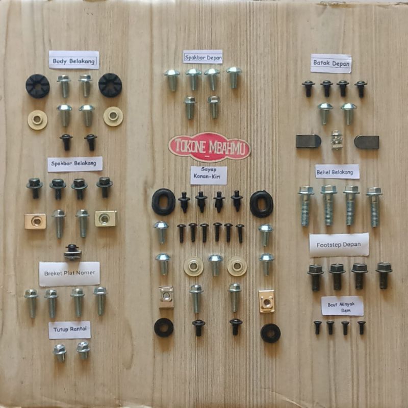 Baut Full Set Cover Body Bodi Honda Sonic 125 RS Lama / Old Karbu Karburator CBU