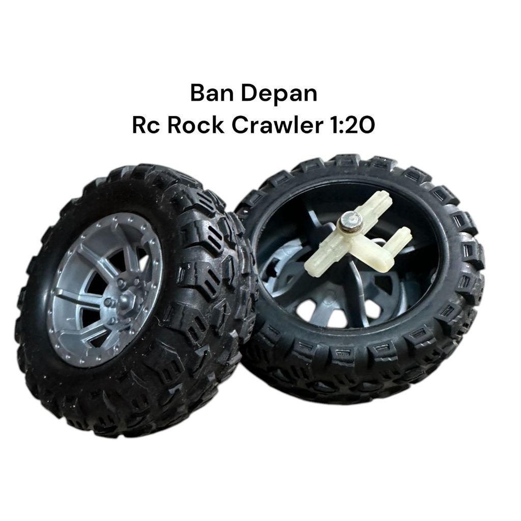 SPAREPART RC ROCK CRAWLER 1SET BAN DEPAN R/L RC RC 1:20 1:22 BAN DEPAN SET 1PASANG RC ROCK CRAWLER U