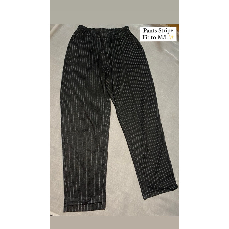 Preloved Pants Stripe | Celana santai | pants tebal