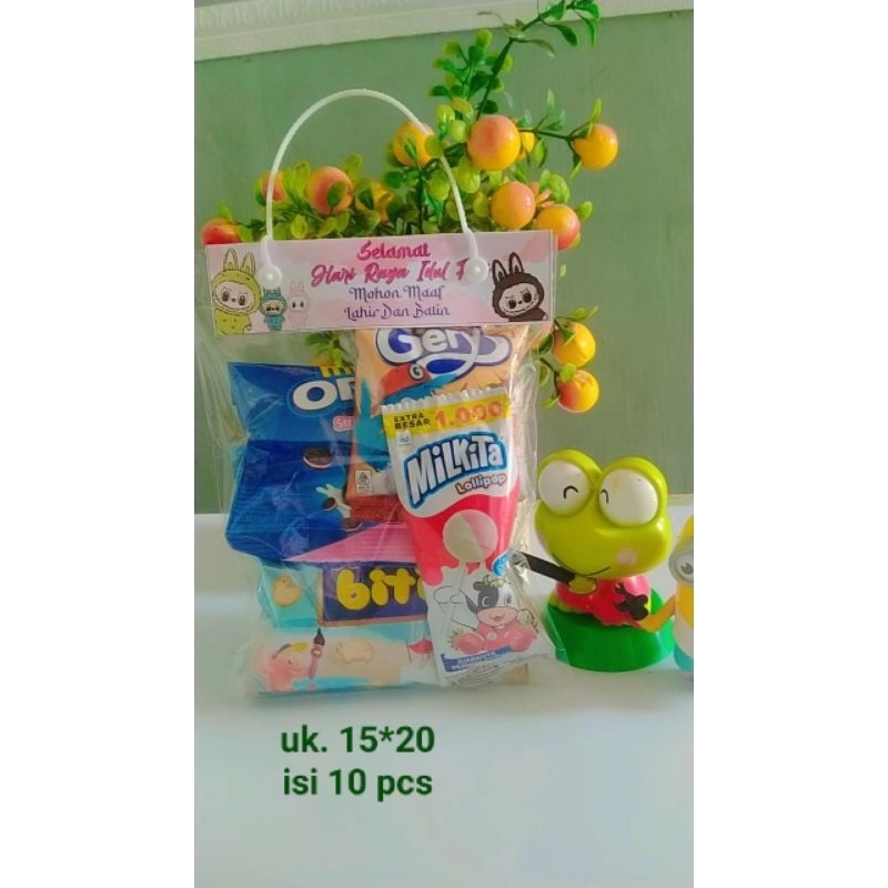 

(10 PCS) Amplop Lebaran 2025 Labubu Plastik snack bingkisan IDUL FITRI /amplop snack lebaran IDUL FITRI anak UK.15*20 cm