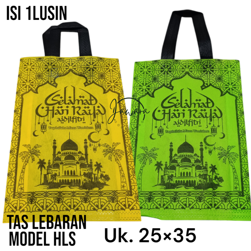 

1Lusin Tas Lebaran Kain Spunobond, Tas Goodiebag, Hampers, Bingkisan Lebaran Ramadhan 2025 Terbaru Ukuran 25x35