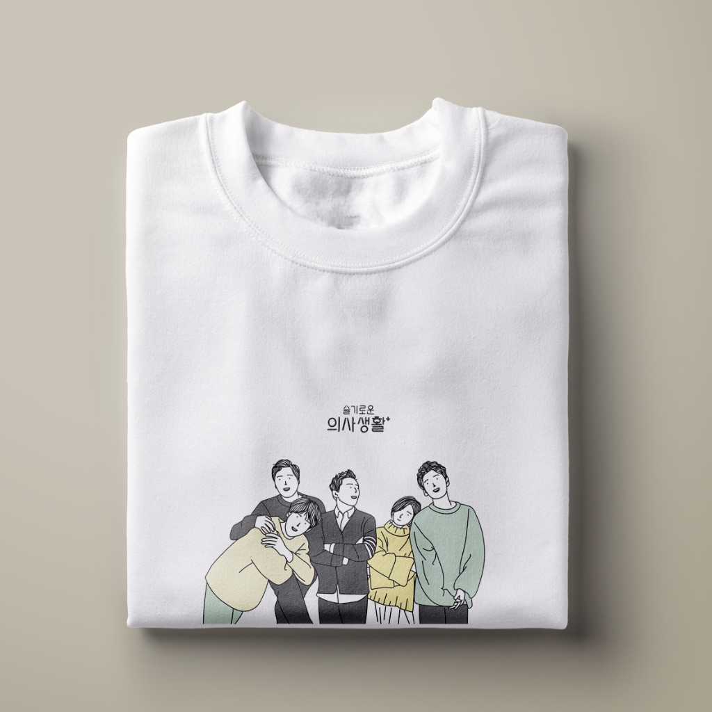 KAOS KDRAMA HOSPITAL PLAYLIST KOREAN DRAMA T-SHIRT KOREAN DRAMA KDRAMA MERCHANDISE KAOS DRAMA KOREA