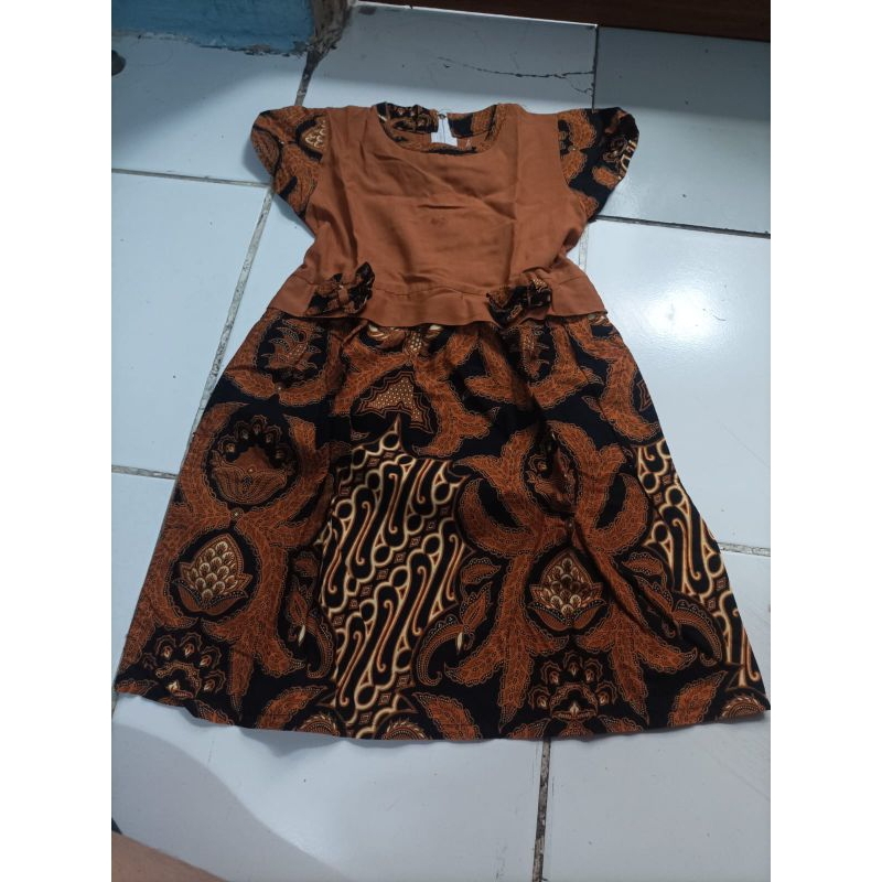 Prelove Dress Batik Anak Perempuan 3-4tahun