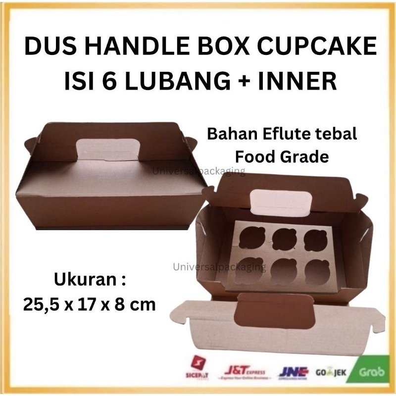 

Dos EFLUTE HANDLE + CUPCAKE LUBANG 6 UK 25,5 x 17 x 8 cm | Dos Eflute Cupcake 6
