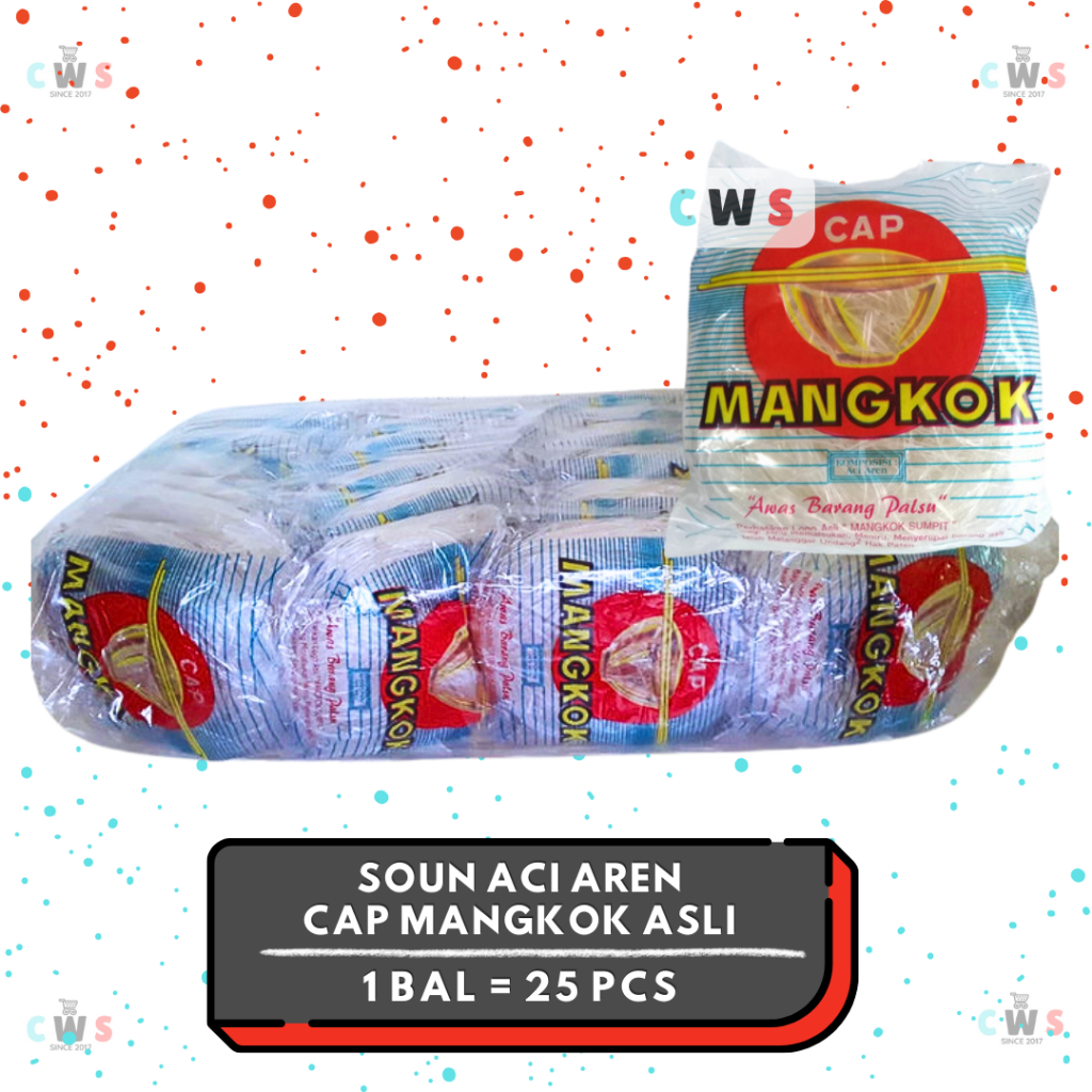 

SOUN Aci Aren Cap MANGKOK Asli Original - 1 Bal / 25 Pcs