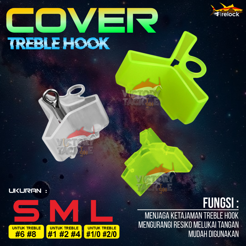 AKSESORIES TRIPLE TREBLE HOOK COVER FIRELOCK SAFETY CAP TREBLE HOOK