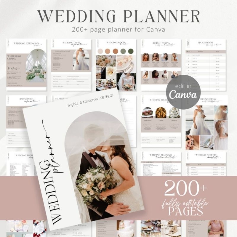 

200+ Template Wedding Planner Canva: Buku Perencanaan Pernikahan, Checklist, & Budget Tracker – Edit Mudah!