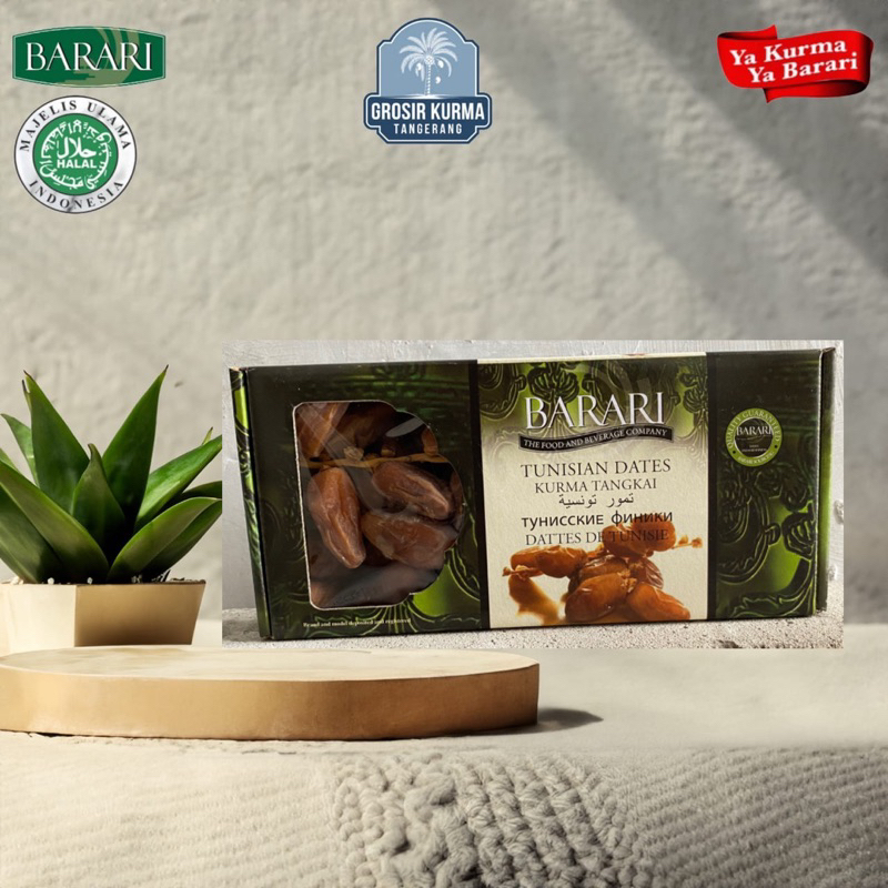 

Kurma Barari Deglet Nour Branched (Tangkai) 500Gr Tunisia