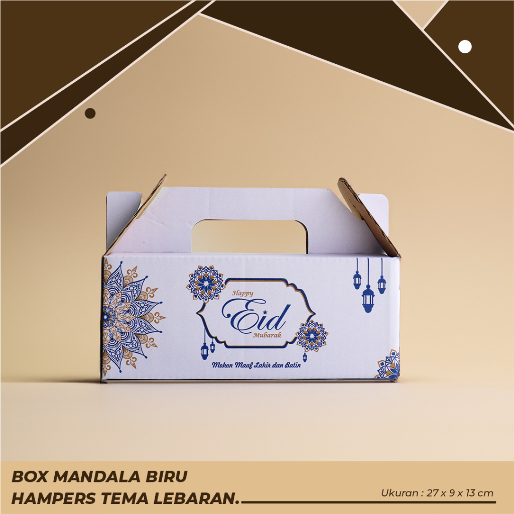 

Box Parcel Jinjing "HARI RAYA IDUL FITRI" Size 27 x 9 x 13 cm KUKER TABUNG 600 gr Hampers lebaran/ Box lebaran