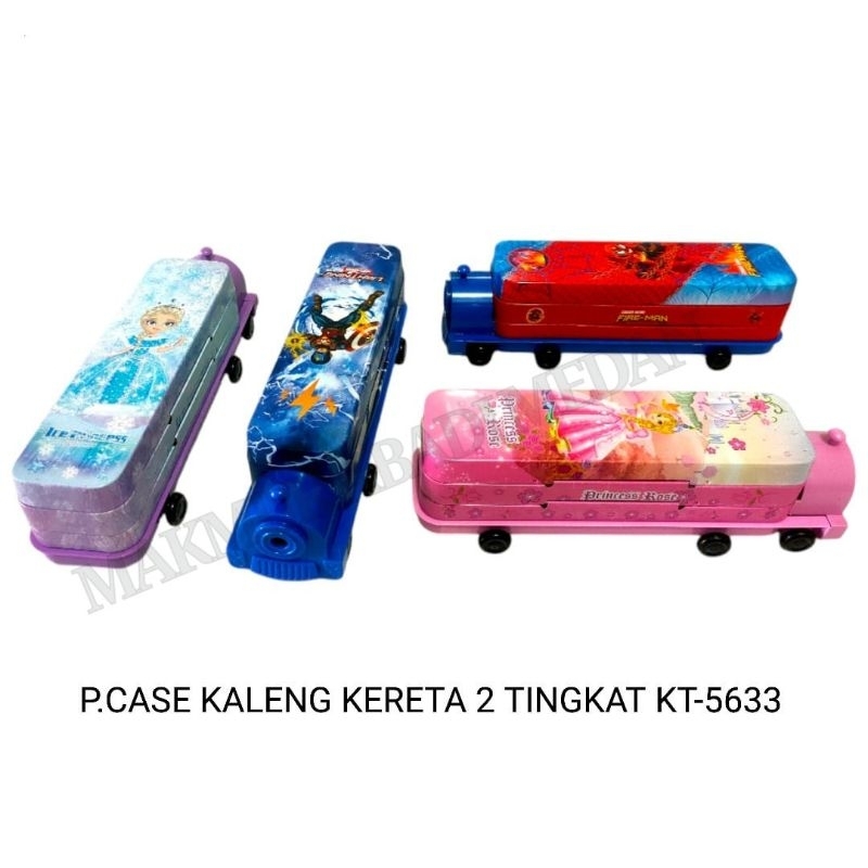 

Tempat Kotak Pensil Kaleng Kereta Api Susun 2 Tingkat Motif Karakter + Rautan KT-5633