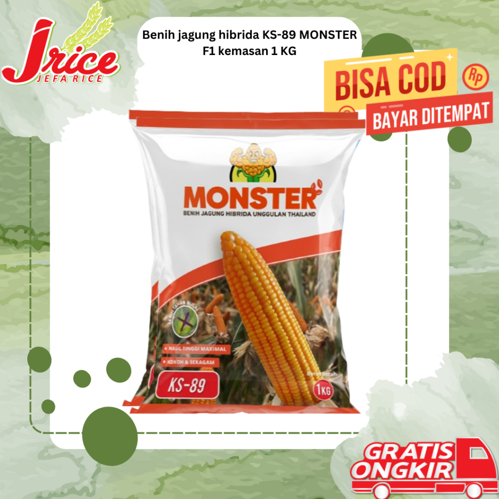 Benih jagung hibrida KS-89 MONSTER F1 kemasan 1 KG