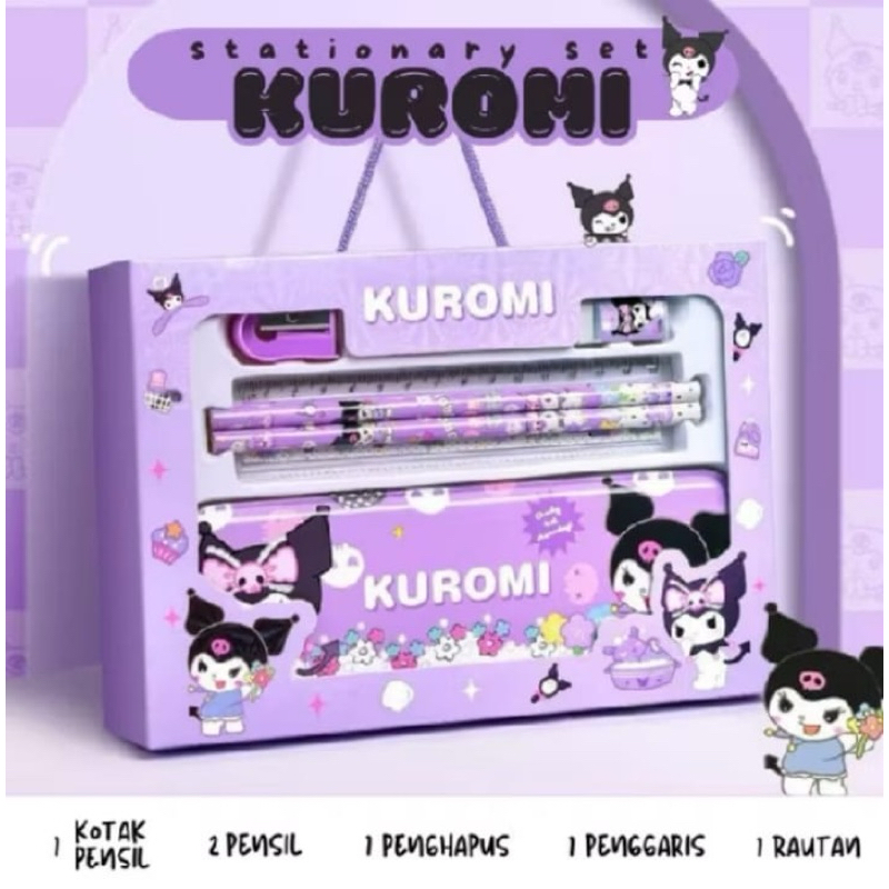 

Pensil set alat tulis Kuromi