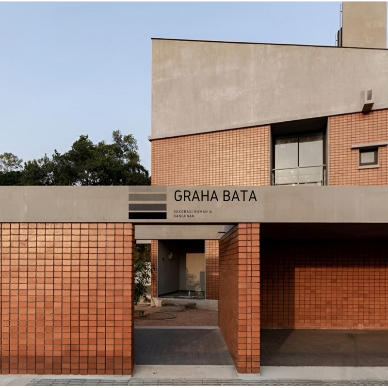 Ubin Teracota Natural 20x20 / Ubin Tanah Liat / Ubin Tempel Wall Panel