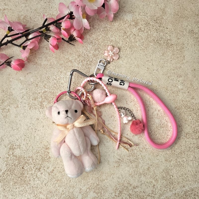 PINK BEAR BAG CHARM
