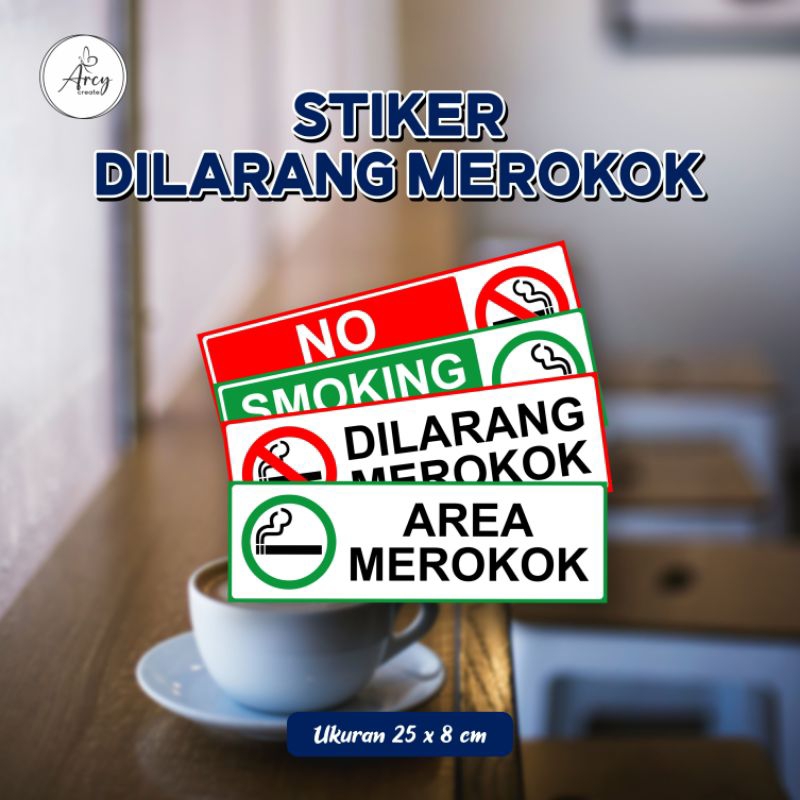 

Stiker No Smoking Dilarang Merokok, Area Bebas Rokok