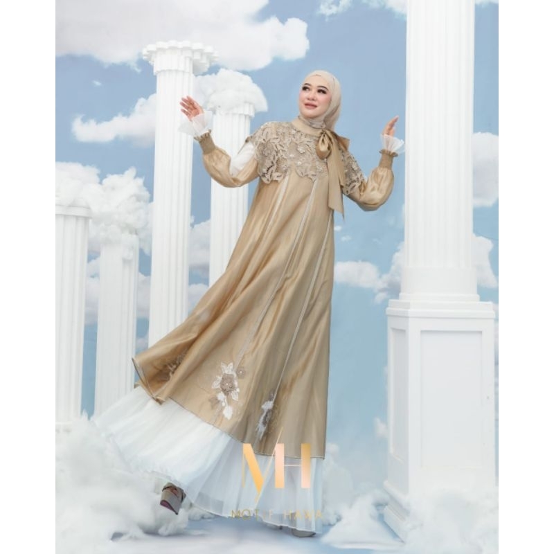 [MuVe BoutiQue] Motif Hawa Gamis "Lissandra" set gamis + Voal Ori baju lebaran