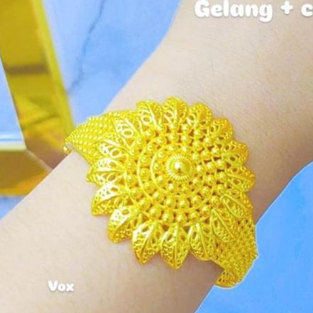 gelang matahari lapis emas
