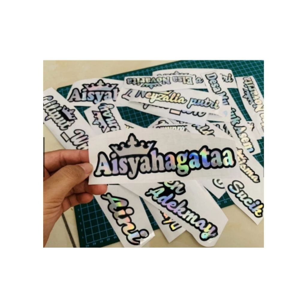 

CUSTOM STIKER NAMA HOLOGRAM ,,^
