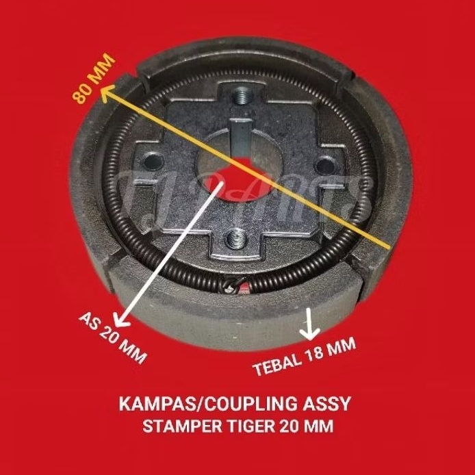 Kampas+Plat/Coupling Assy Mesin Stamper Kuda/Stamper Tiger AS 20 MM