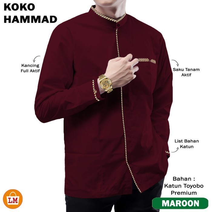 HAMID - NEW 2025 BAJU KOKO KEMEJA KURTA JUMBO KATUN TOYOBO PREMIUM LENGAN TANGAN PANJANG FULL KANCIN