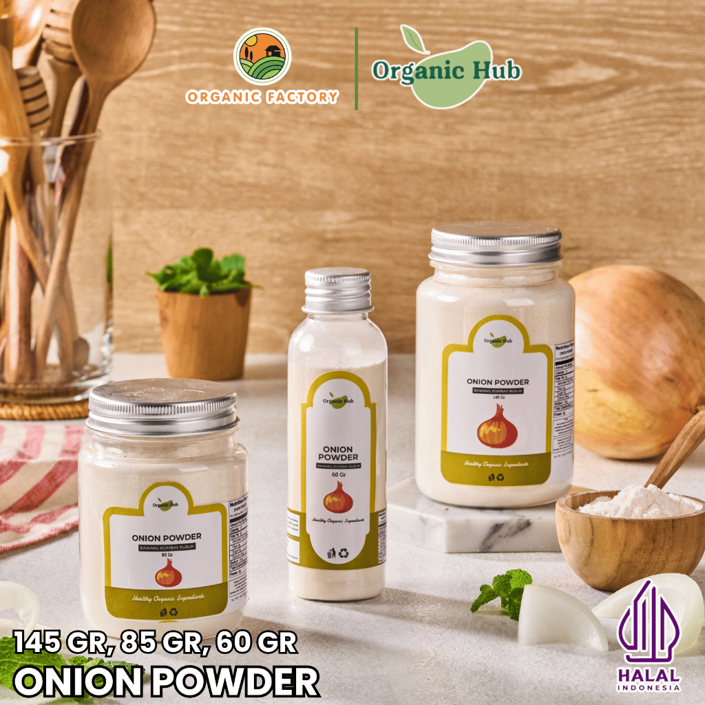 

Organic Hub Bawang Bombay Bubuk Onion Powder Organik Murni Premium Onion Powder