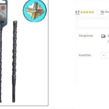 

Mata Bor Beton SDS PLUS 8mm x 310mm Masonry Drill Bit 4 sisi HERRISH