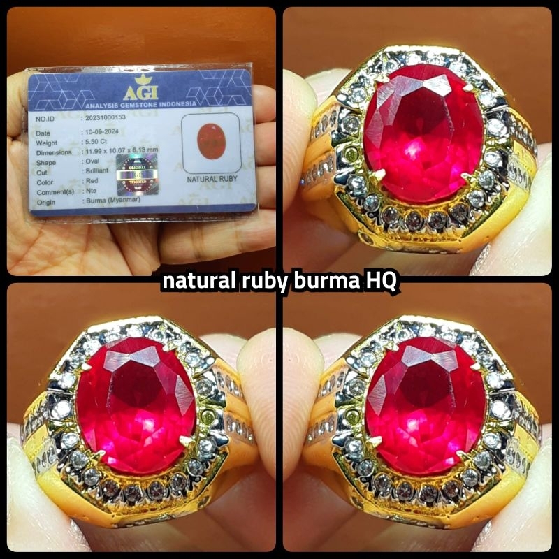 ruby delima burma ( pigeon blod super )