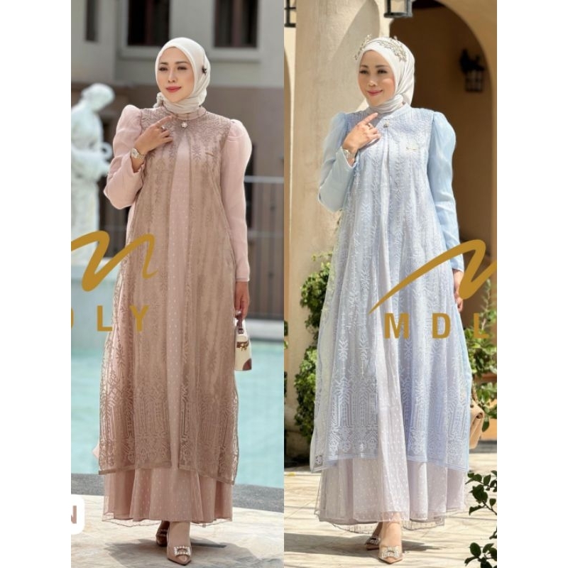 Pakaian fashion Baju Hari Raya gamis wanita muslim Gaina Dress