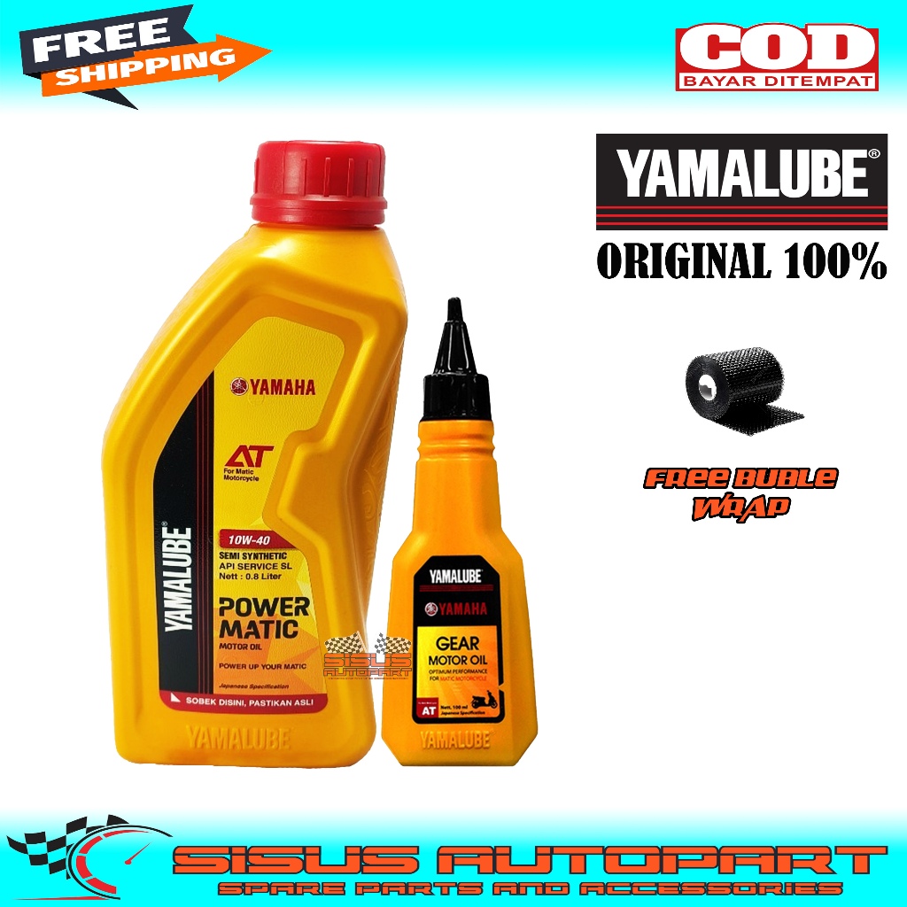 PAKET YAMALUBE POWER MATIC ORIGINAL DAN OLI GARDAN YAMALUBE / YAMALUBE POWER MATIC 10W-40 800ML PLUS