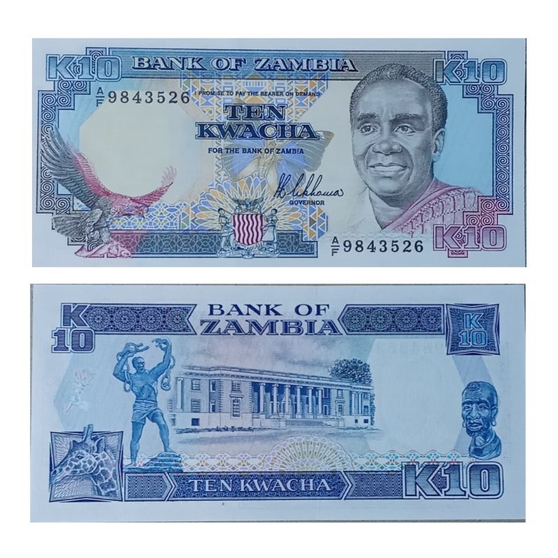 Uang Asing Zambia 10 Kwacha
