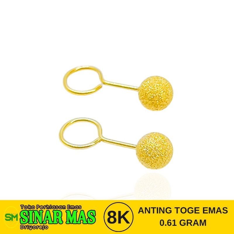 ANTING TOGE EMAS 8 KARAT 0.61 GRAM
